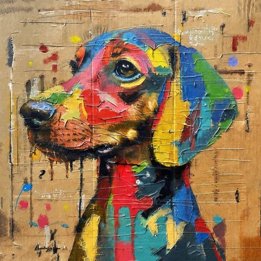 Hond Popart schilderij